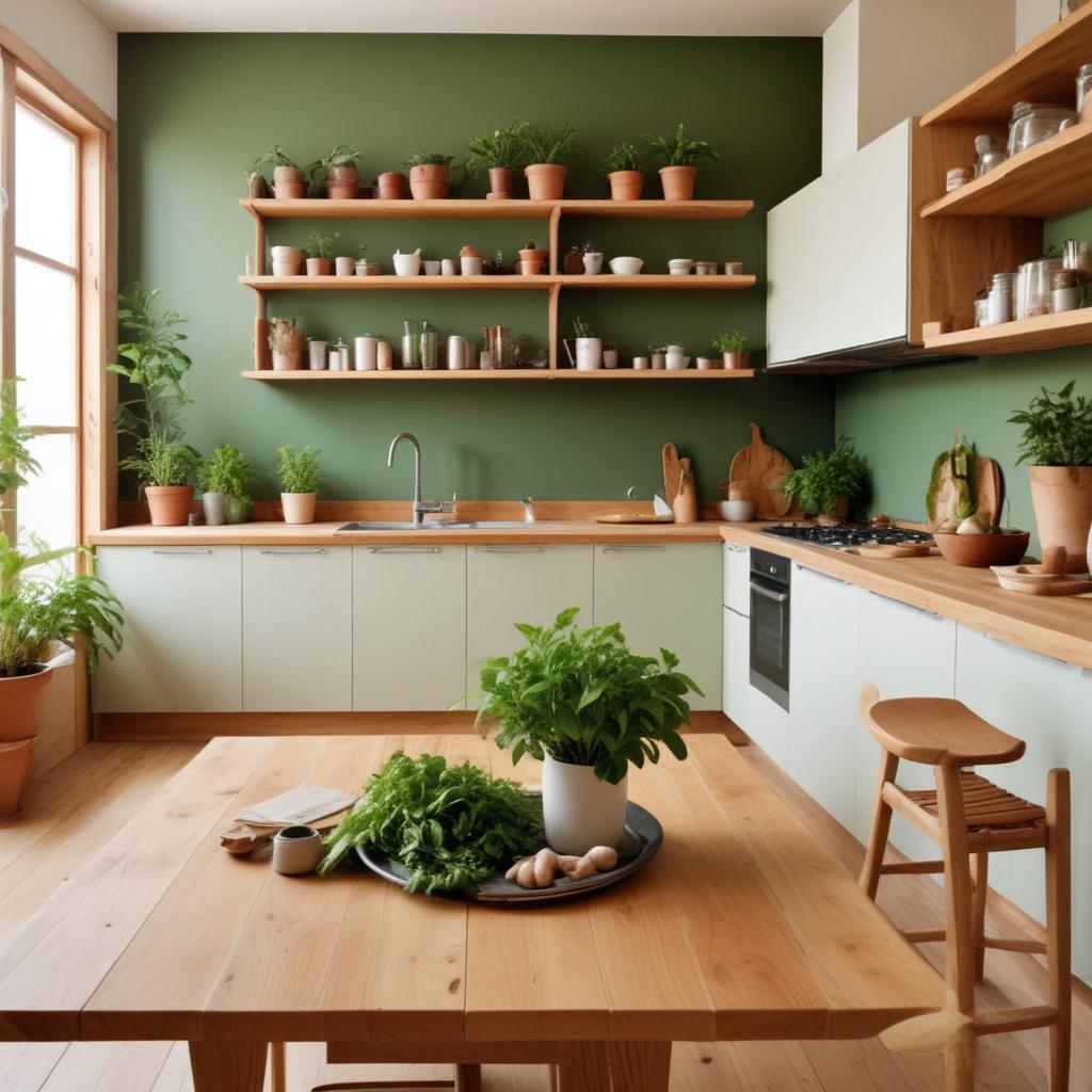 Nachhaltige Küche mit Naturmaterialien